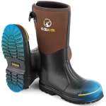 Kalkal Steel Toe Insulated Rubber Boots, Puncture Resistant Boots For Construction Outdoor Work
