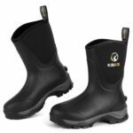 Kalkal Mid-Calf Women's Mud Boots​, 6mm Neoprene Insulated Rain Boots For Garden Farm Yard Chore