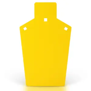 Kalkal ar500 steel target coated in yellow color
